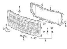 Решетка радиатора GM 23259621