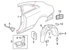 Подкрылок GM 23331659