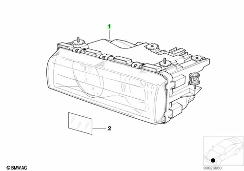 Фара BMW 63 12 8 376 275