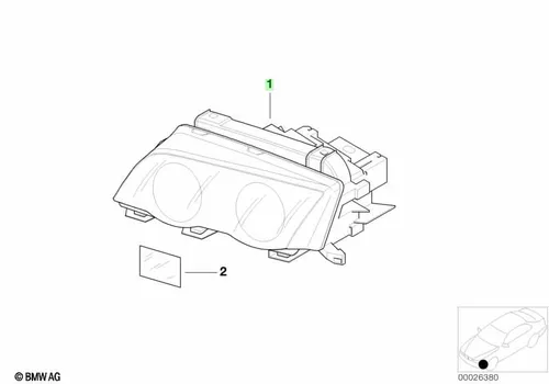Фара BMW 63 12 8 377 274