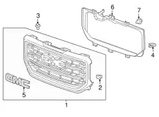 Решетка радиатора GM 23496235