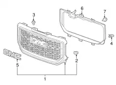 Решетка радиатора GM 23496245