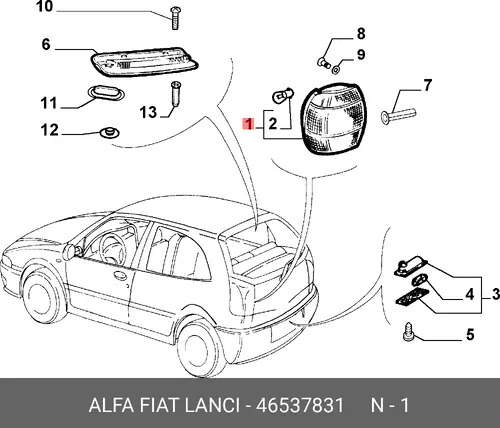 Фонарь габаритный FIAT 46537831