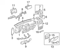 Решетка радиатора GM 25816725