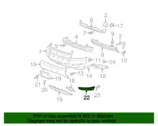 Накладка переднего бампера 25830196 GM