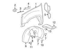 Подкрылок GM 25860905