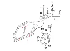 Подкрылок GM 25891511