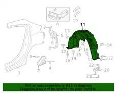 Подкрылок GM 39108335