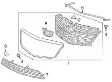 Решетка бампера GM 84107964
