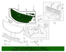 Решетка радиатора GM 84124488
