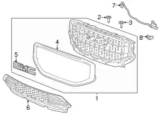 Решетка радиатора GM 84378394