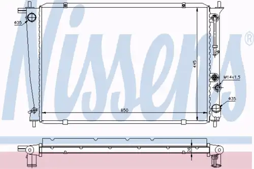 Радиатор кондиционера (конденсатор) NISSENS 67040