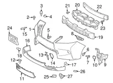 передний бампер 521194D908 TOYOTA / LEXUS