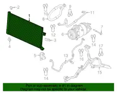 Радиатор кондиционера (конденсатор) JAGUAR T2H37897
