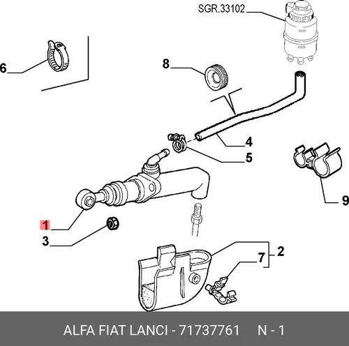 Цилиндр сцепления ALFA ROMEO 71737761