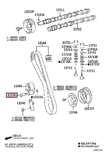 1355667010 Болт TOYOTA / LEXUS