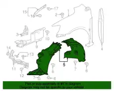 Подкрылок GM 95072280