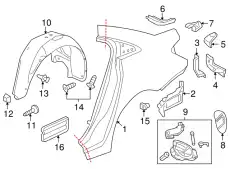 Подкрылок GM 95154599