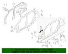 Кронштейн крыла Л Вх 41007956401 BMW