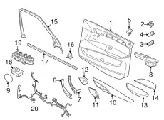 Облицовка двери Л Пд 51418065513 BMW