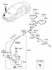 Бачок омывателя 986102F010 HYUNDAI
