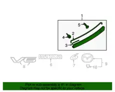 Подкрылок MAZDA GM9E-50-810A-UK
