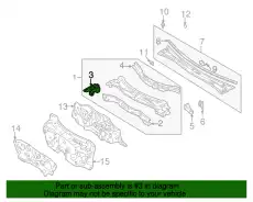 PLATE(R),COWL-UPPER T001-53-590 MAZDA