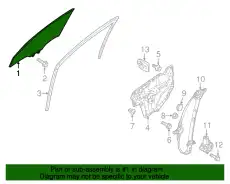 GLASS(L),DOOR-FRT KD53-59-510B MAZDA