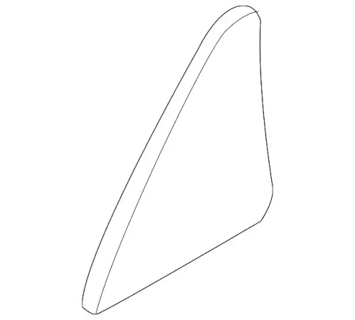 GLASS(L),QTR.WINDOW KA0G-73-661A MAZDA