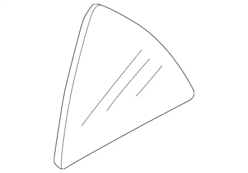 GLASS(L),QTR.WINDOW B25H-73-661B MAZDA