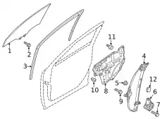 GLASS(R),DOOR-FRT GRT758510 MAZDA