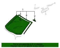 GLASS,WINDSHIELD EG21-63-900L MAZDA