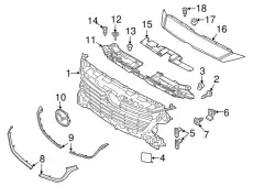 PROTECTOR(L),GRILLE-RAD. BANE50B51A MAZDA