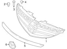 Решетка радиатора MAZDA GS3L-50-711C-BB