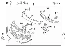 Решетка радиатора MAZDA TK21-50-710C-PZ