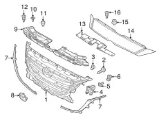 GRILLE,UP.RADIATOR BJS7-50-033-53 MAZDA