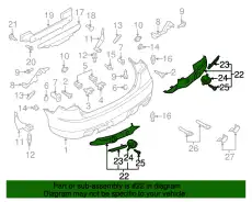 GUARD(R),REAR BUMPER GP9A-50-360D MAZDA