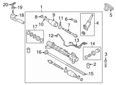 Рулевая рейка MAZDA BBM4-32-119