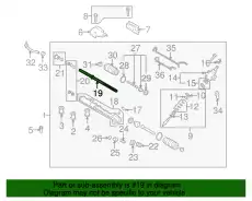 RACK,STEERING GEAR GS3L-32-119 MAZDA