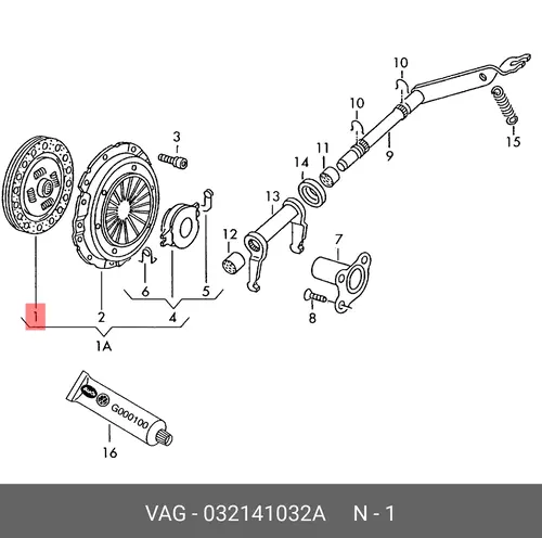 Диск сцепления VAG 032 141 032 A