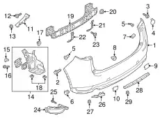 REFLECTOR(R),REFLEX-REAR KB8A-51-5L0C MAZDA