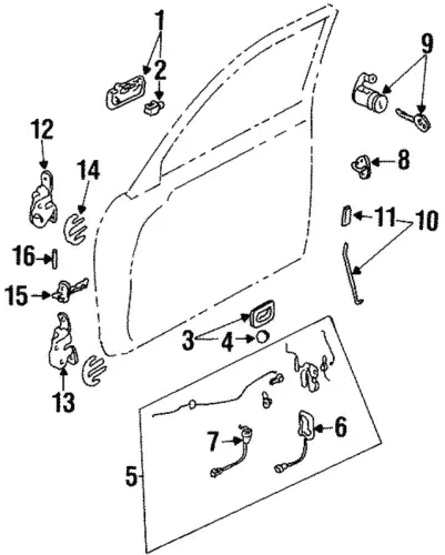 Ручка двери MAZDA LA02-58-410D-PT