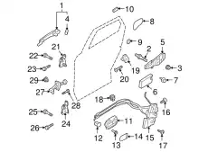 Ручка двери MAZDA TD84-59-410G-50