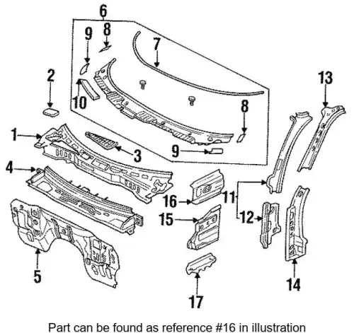 REINF.(L),COWL SIDE FD01-71-651A MAZDA