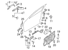 HANDLE(L),OUTER GS1F-59-410J-PZ MAZDA