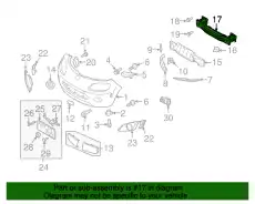 REINF.,FRONT BUMPER NE51-50-070C MAZDA