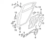 Ручка двери MAZDA D351-58-330D-30