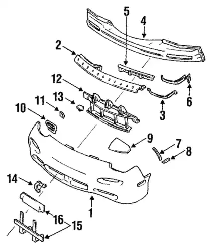 RETAINER,FASCIA FD01-50-0K0A MAZDA