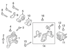 RUBBER NO.1,ENG.MTG. BJS73904YA MAZDA
