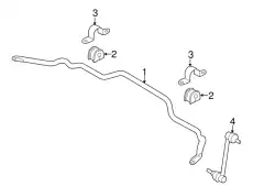 RUBBER,STAB -FRT ZZC0-34-156 MAZDA